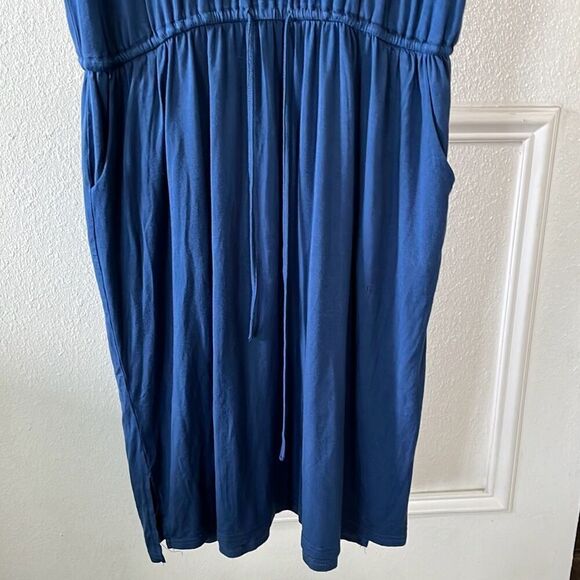 Simier Fariry Women Summer Hide Belly Work Casual Knee Blouson Dress with Pocket - Picture 10 of 13